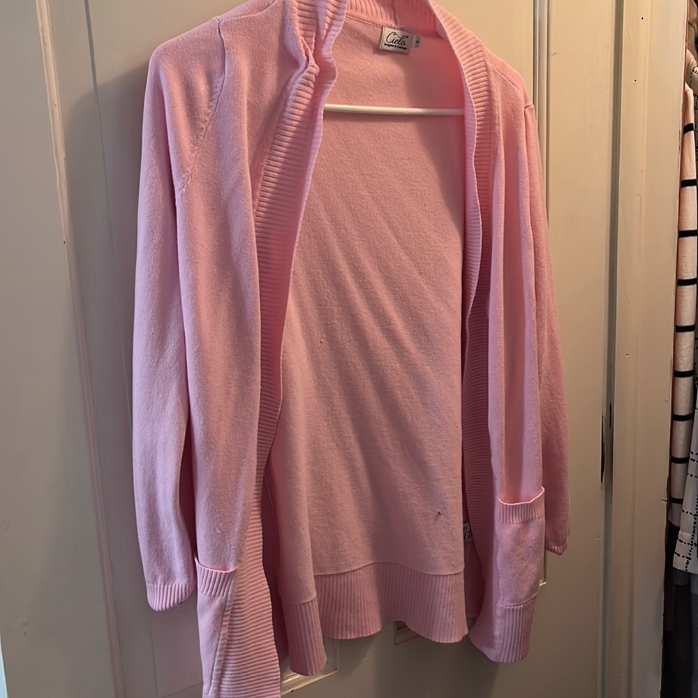 Pink cardigan
